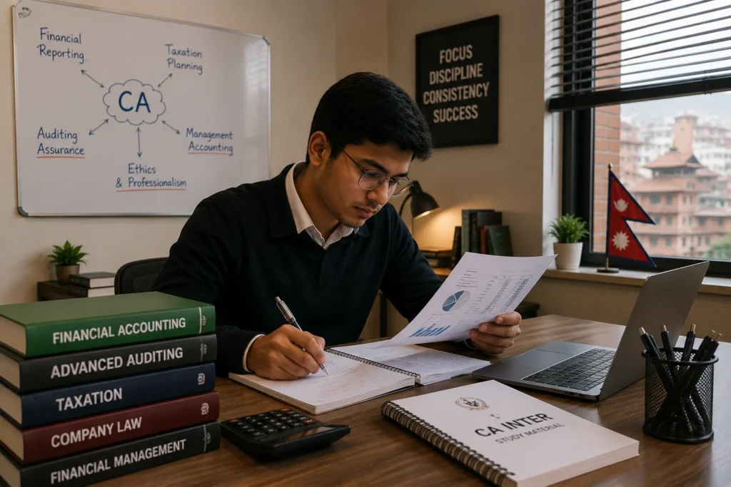 Nepali CA student preparing for Chartered Accountancy at one of the best CA institutes in Nepal