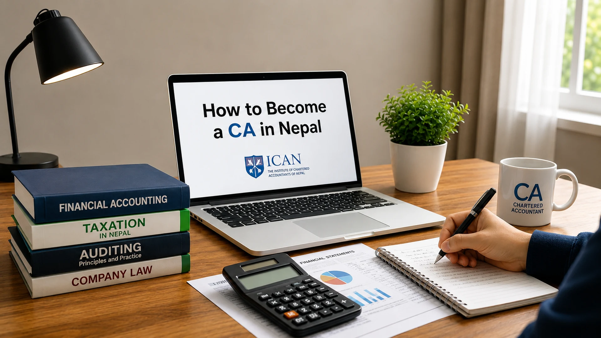 Student preparing to become a CA in Nepal